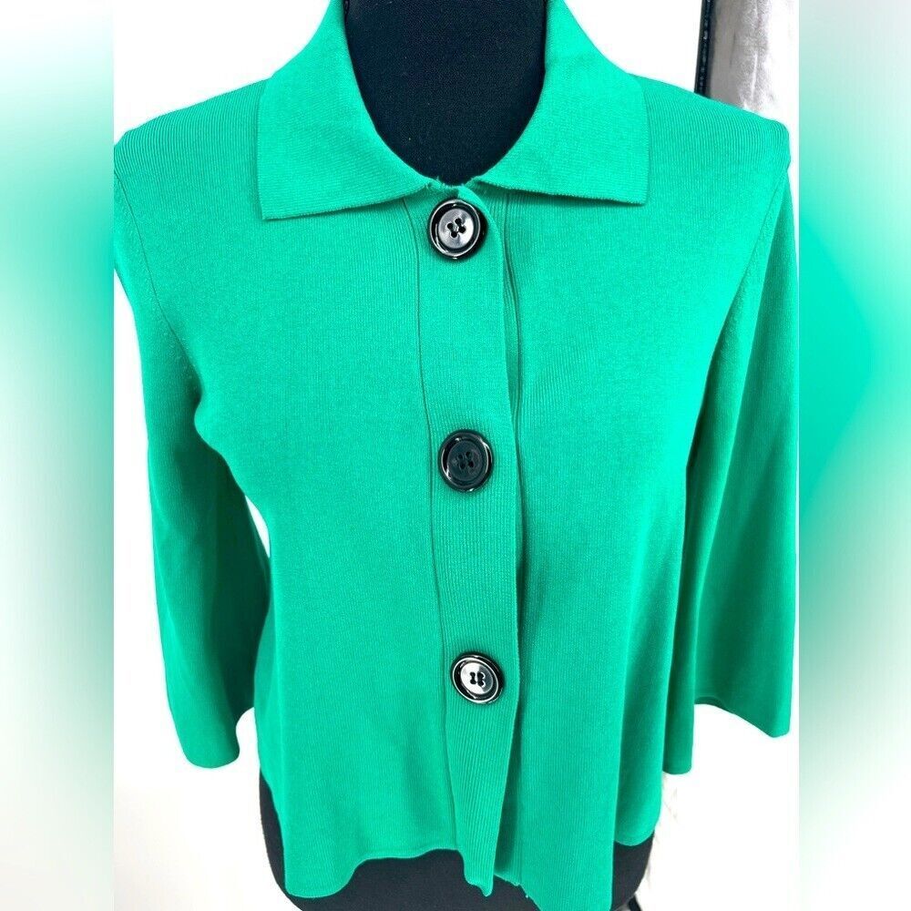 Kenar woman's cardigan sweater size small green